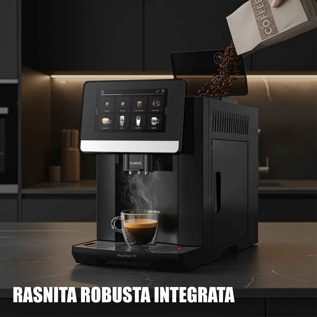 Espressor Samus MAGNIFIQUE 19 | 1.7L, 19 Bar, Negru