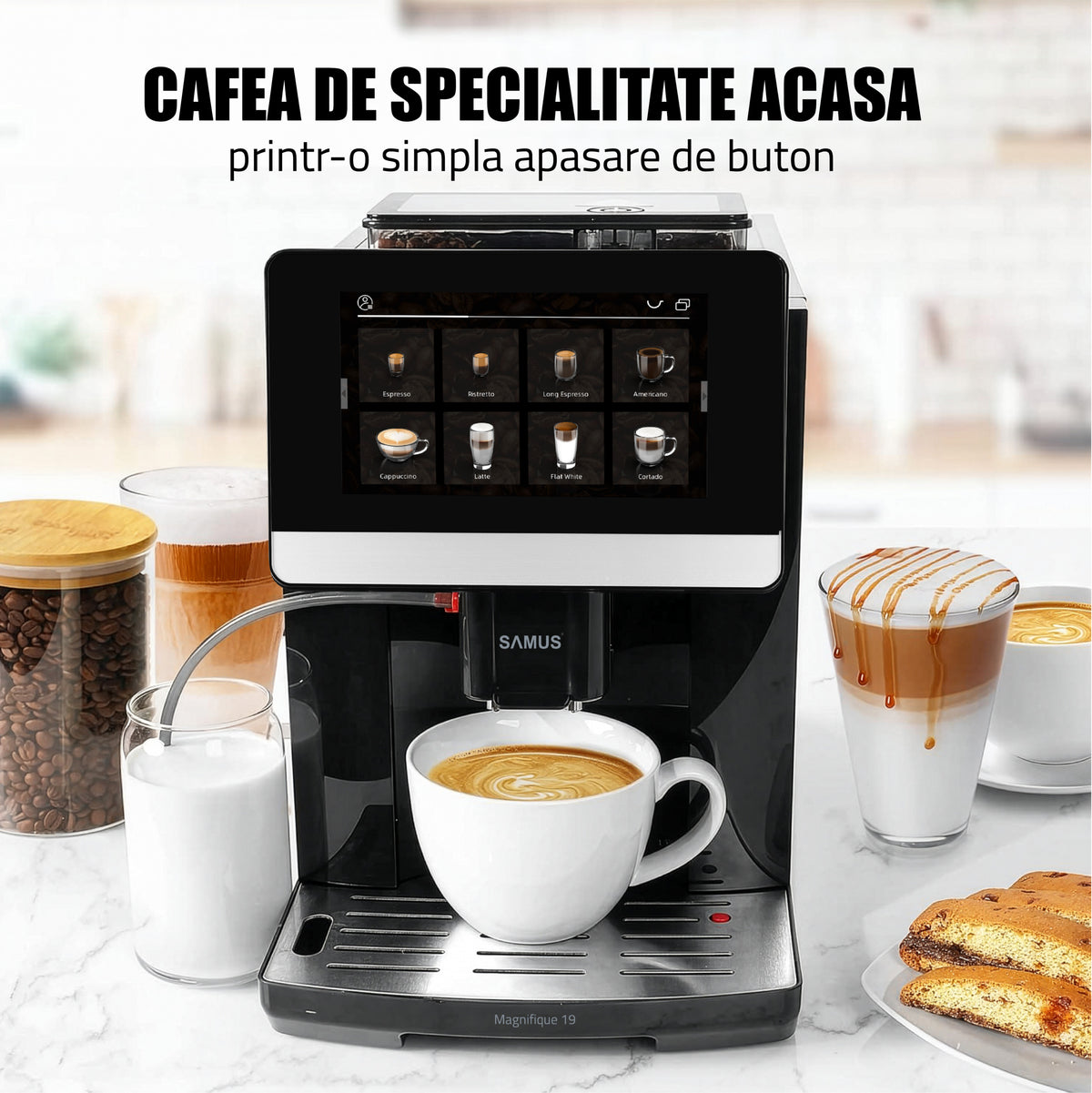 Espressor Samus MAGNIFIQUE 19 | 1.7L, 19 Bar, Negru