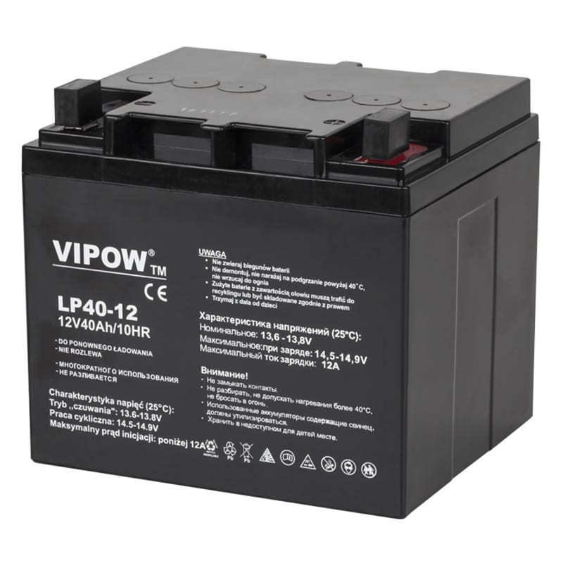 Vipow Acumulator Acumulator Stationar Vipow BAT0222 | AGM VRLA, 12V, 40Ah