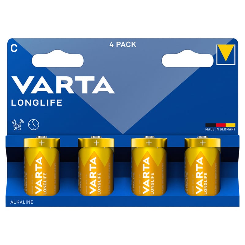 Varta BATERIE ALCALINA LONGLIFE LR14 BL 4 BUC VARTA