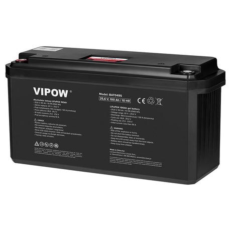 Vipow ACUMULATOR LIFEPO4 100AH 25.6V CU BMS VIPOW