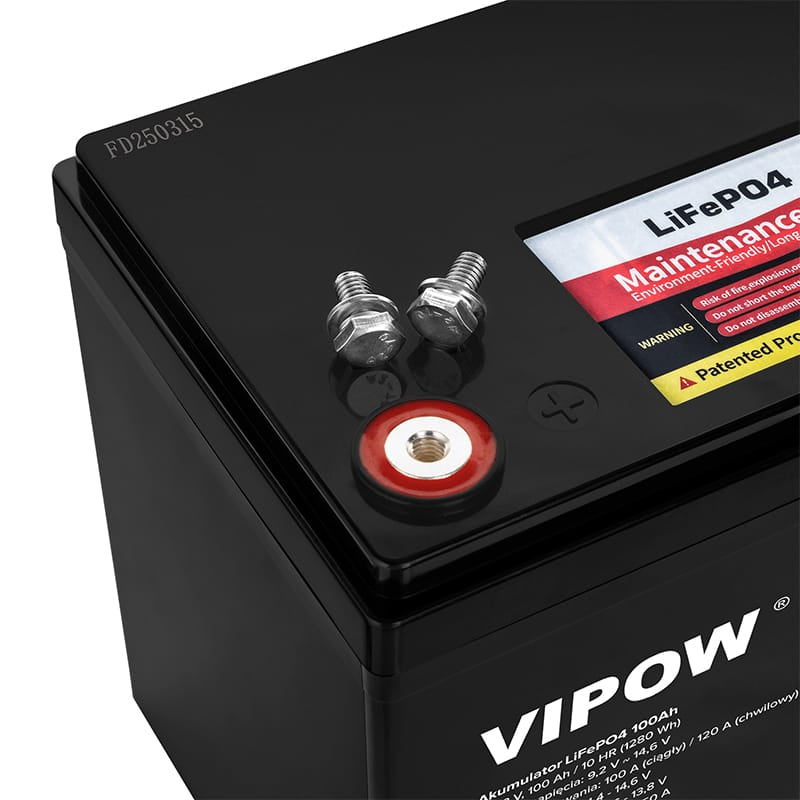Vipow Acumulator Acumulator LiFePO4 Vipow BAT0496 | 12.8V, 100Ah, BMS