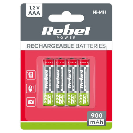 Lechpol ACUMULATORI NI-MH AAA R3 900MAH BLISTER 4 BUC REBEL
