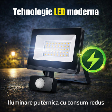 Samus Proiector LED Proiector LED Samus SLPR1870LM-20W-6500K-PIR-PIR | 20W, 1870lm, 6500K, Senzor PIR