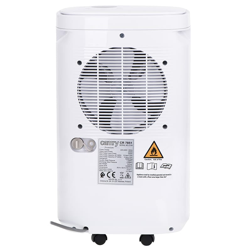 Camry Dezumidificator Dezumidificator Camry CR7851 | Cu Compresor, 20L/24h, Rezervor 3L