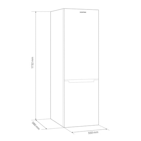 Combină Frigorifică Albatros CF333E | 248L, Clasic, Alb, 57.5x60.5x173.2cm