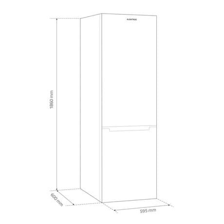 Combină Frigorifică Albatros CFX395E | 315L, Clasic, Argintiu, 65x63.5x186cm