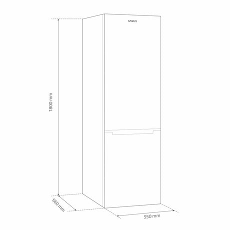 Combină frigorifică Samus SCW344E | 269L, Clasa E, Alb