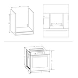 Samus Cuptor incorporabil Cuptor Incorporabil Samus SCE828GCF3D | Clasa A, 80L, 2500W, Gri