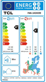 TCL Aer conditionat multisplit Sistem aer conditionat multisplit TCL FMA-14I2HD99, unitate exterioara de 14000 BTU, unitati interioare 2 x 9000 BTU, Clasa A++, R32, Incalzire, Display Digital, Air flow 3D, 4 way airflow, Eco Mode, Deep clean, I feel, Sleep mode, WiFi