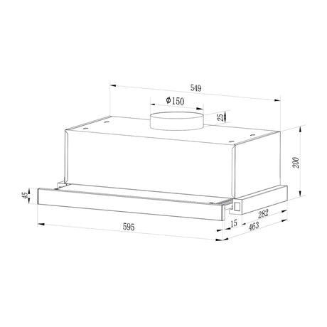 Samus Hota incorporabila Hotă Încorporabilă Samus HS603 | 60cm, 300m³/h, Inox