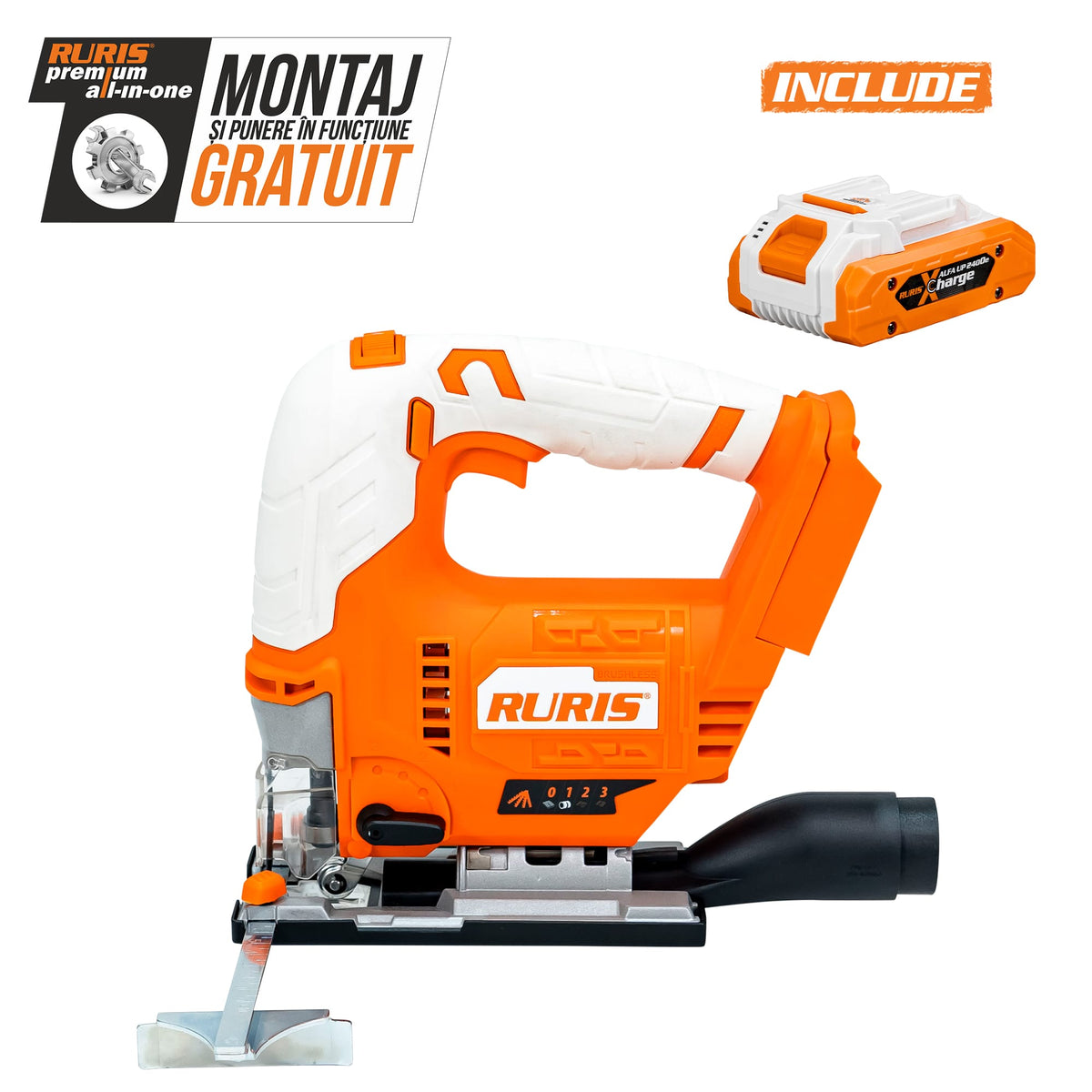 Ruris Fierastrau pendular Ferastrau pendular pe acumulator RURIS RMX3260 POWER ALFA UP (contine acumulator 2400e x-charge)