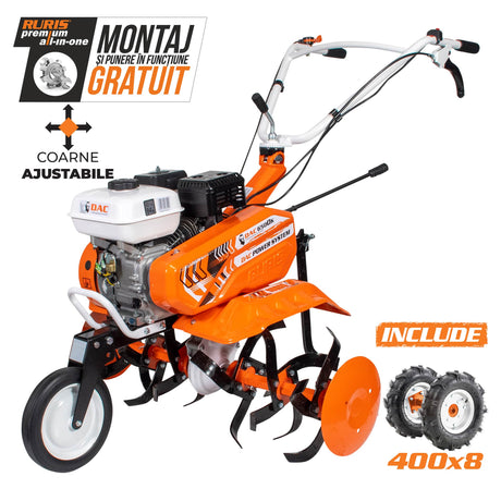 DAC Motosapa Motosapa DAC 6500K + roti cauciuc 4.00-8 | 7 CP, General Engine, Lățime de lucru 560-830 mm