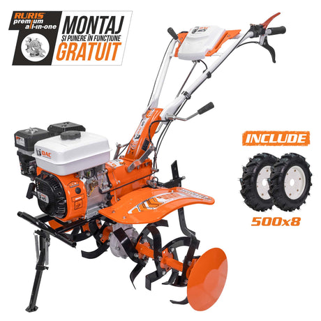DAC Motosapa Motosapatoare DAC 185 + roti cauciuc 5.00-8 | General Engine, Lățime de lucru 610-930 mm, 7.5 CP