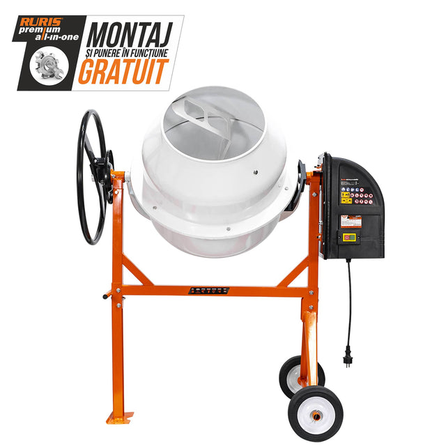 Ruris Betoniera Betoniera RURIS Betalux 1200X | Electric, Alimentare 230V~ 50Hz, Volum cuva 120 Litri