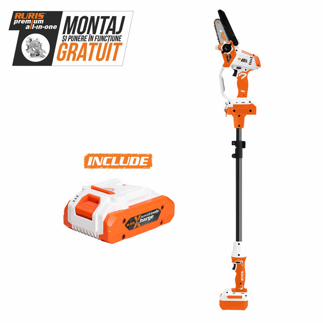 Ruris Electroferastrau Electroferastrau telescopic pe acumulator RURIS 1424E Power Alfa Up (contine acumulator 2400e x-charge)