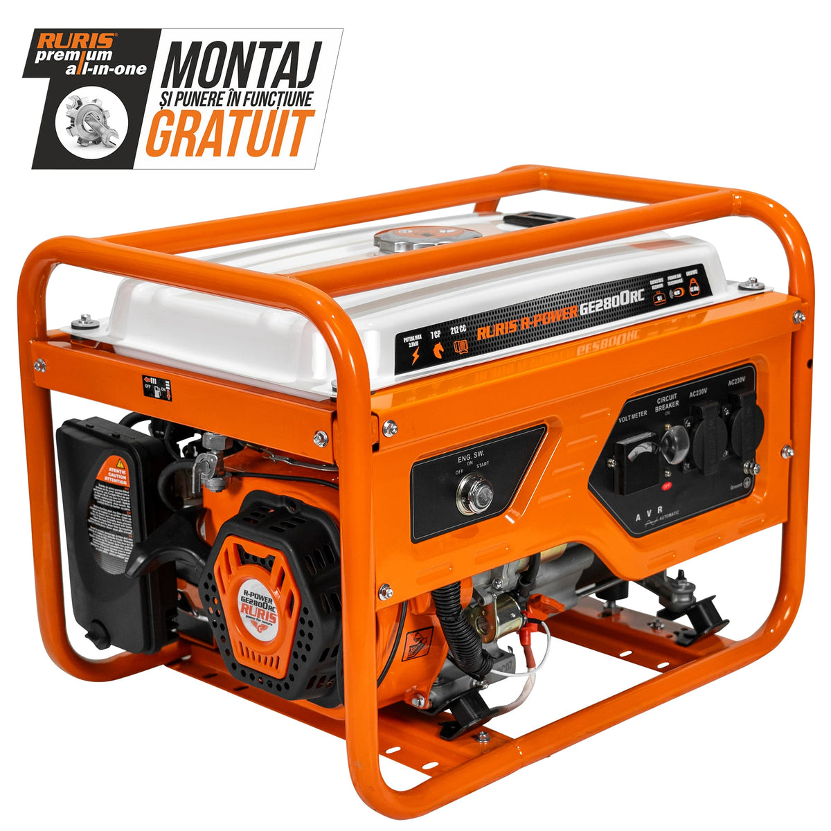 Ruris Generator curent Generator RURIS R-Power GE2800RC | 7 CP, General Engine, Capacitate rezervor 15 L