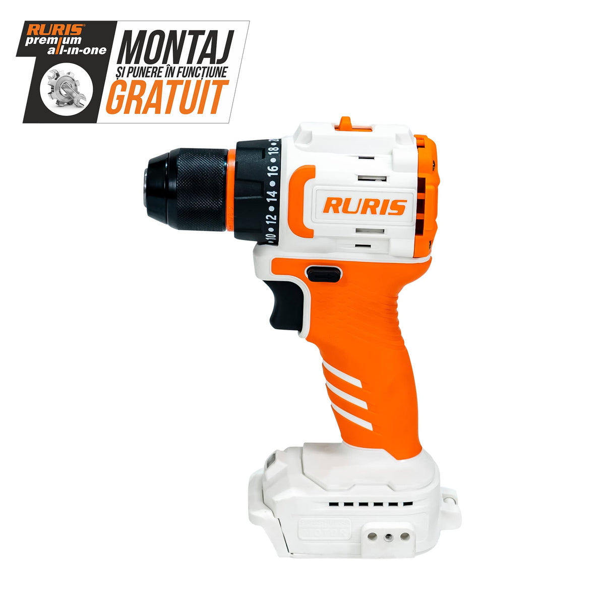 Ruris Masina de gaurit si insurubat Masina de gaurit/insurubat pe acumulator RURIS RMX1240 | Electric, fara perii, Cuplu maxim 40 Nm, Numar viteze 2