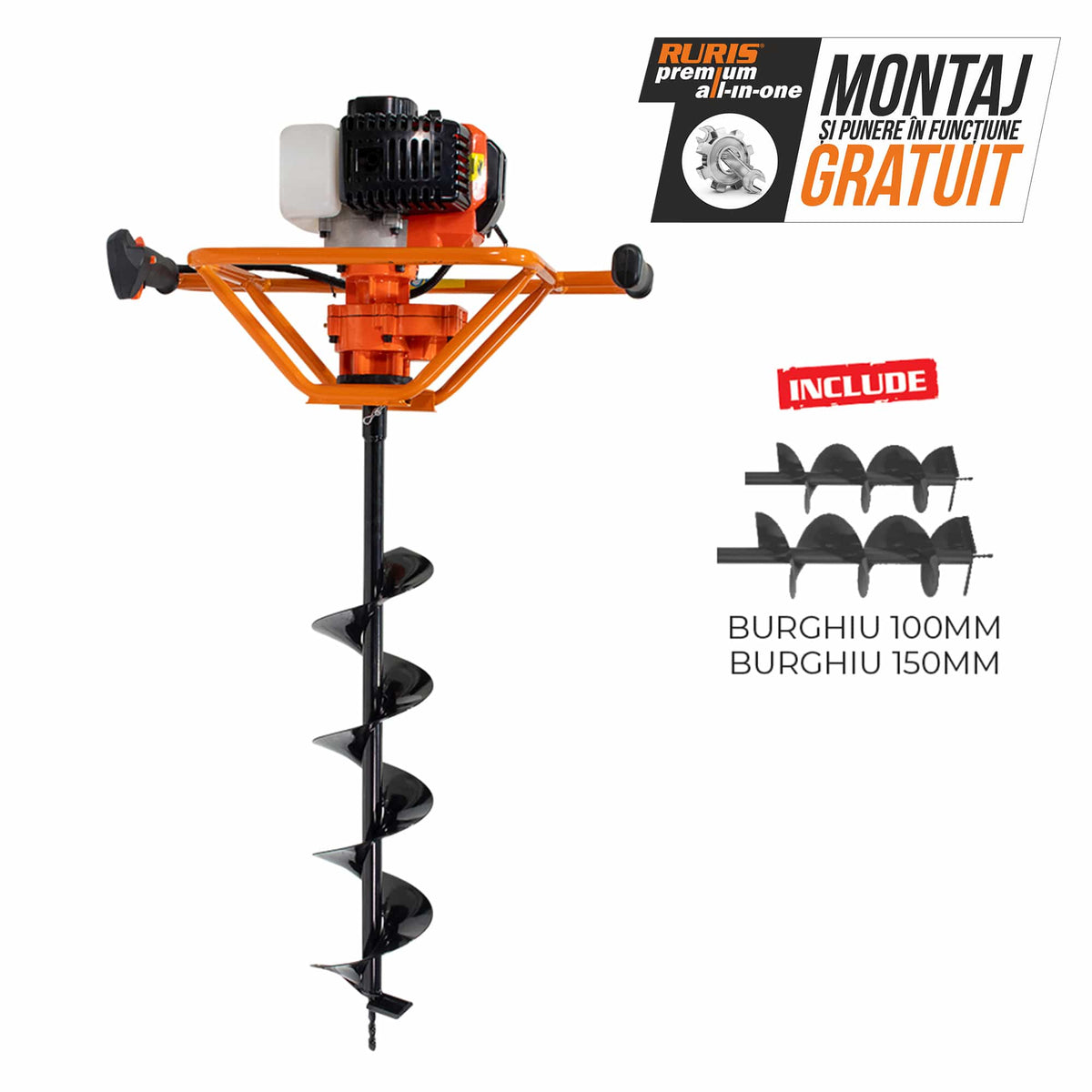 Ruris Motoburghiu Motoburghiu RURIS TT10 | 1.7 CP, TEZ, 2 timpi, Capacitate rezervor 1.2l