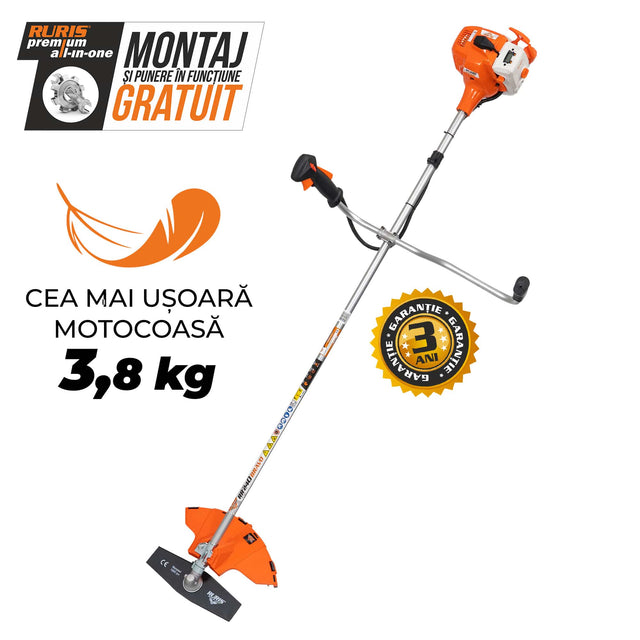 Ruris Motocoasa Motocoasa RURIS RR240BRAVO | Concept Khumma, 2 timpi, Capacitate rezervor 600 ml, 1 CP