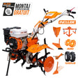 Ruris Motosapa Motosapatoare RURIS 731ACC1 + roti cauciuc 5.00-8 + rarita + plug + adaptor + dispozitiv scos cartofi + roti metalice 400 fara manicot + cultivator