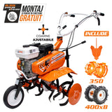 DAC Motosapa Motosapa DAC 7000ACC1 + roti cauciuc 4.00-8 + rarita ajustabila + roti metalice 350 fara manicot | 7 CP