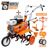 DAC Motosapa Motosapa DAC 7000ACC3 + roti cauciuc 4.00-8 + rarita + plug + adaptor + dispozitiv scos cartofi + roti metalice 400 fara manicot + cultivator