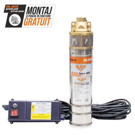 Ruris Pompa submersibila Pompa submersibila RURIS Aqua 101 | 750W, Debit 2,4m³/h, Înălțime maximă refulare 60m