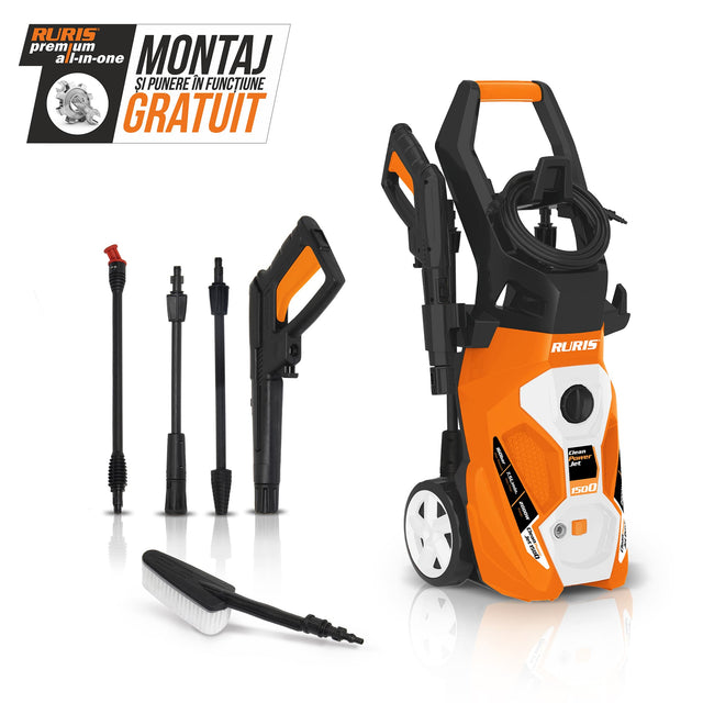 Ruris Aparat de spalat cu presiune Spalator cu presiune RURIS CLEANPOWERJET1500 | 2000W, 220-240V / 50Hz, Tip alimentare La retea