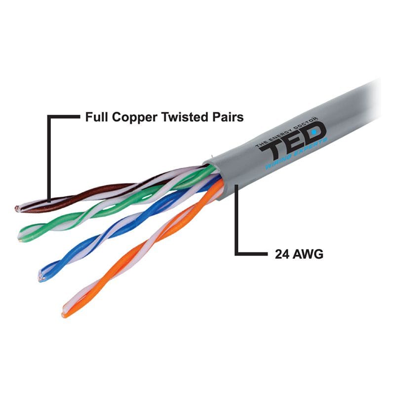 Ted Electric Cablu UTP Cablu UTP Ted Electric KAB-TED4 | Cat 5e, Cupru 0.5mm, 305m