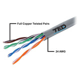 Ted Electric Cablu UTP Cablu UTP Ted Electric KAB-TED4 | Cat 5e, Cupru 0.5mm, 305m
