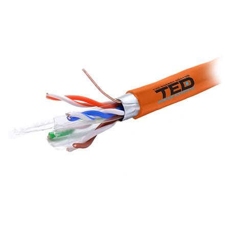 Ted Electric Cablu FTP Cablu FTP Ted Electric KAB-TED5 | Cat 6, Cupru 0.56mm, LSZH, 305m