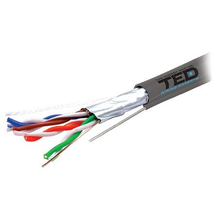 Ted Electric Cablu FTP Cablu FTP Ted Electric KAB-TED7 | Cat 5E, Cupru 0.5mm, Sufa, 305m