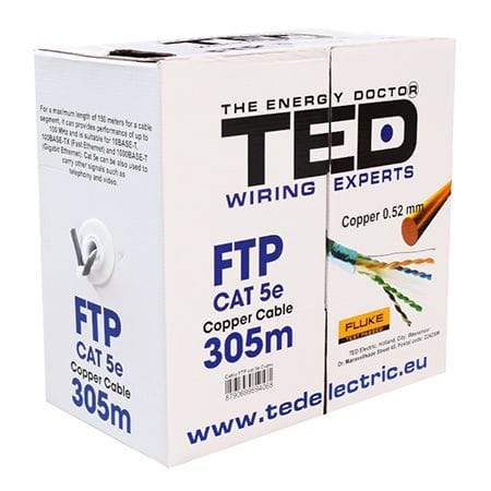 Ted Electric Cablu FTP Cablu FTP Ted Electric KAB-TED8 | Cat 5E, Cupru 0.52mm, 305m