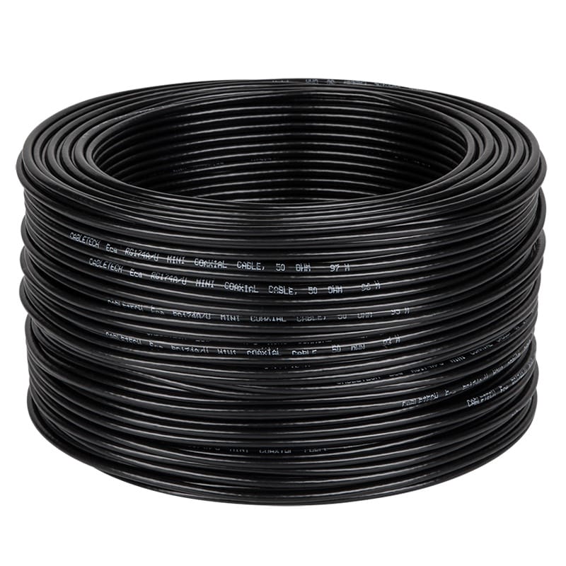 Cabletech CABLU COAXIAL RG174 50 OHM NEGRU 100M