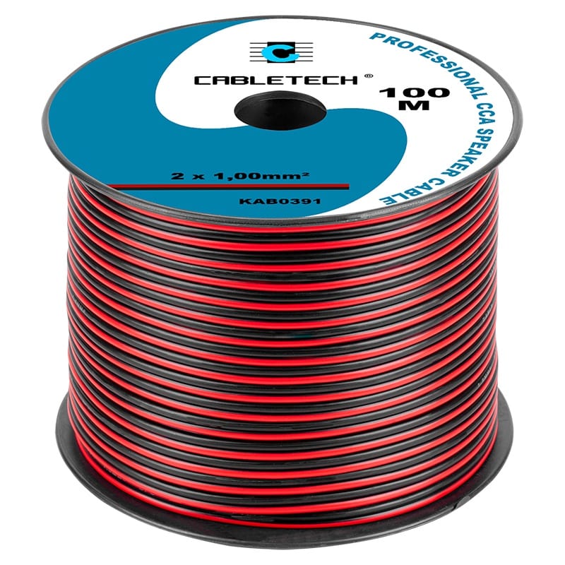 Cabletech CABLU DIFUZOR CCA 2X1.00MM ROSU/NEGRU 100M
