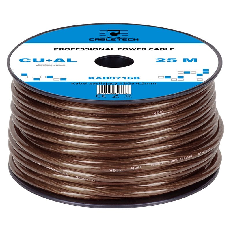 Cabletech CABLU PUTERE CU-AL 12GA (4.5MM/3.31MM2) 25M N