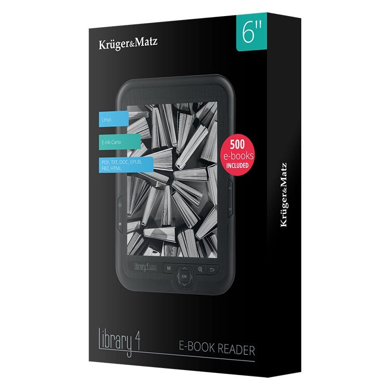 Kruger Matz EBOOK READER 6 INCH E-INK LIBRARY 4 KRUGER&MATZ