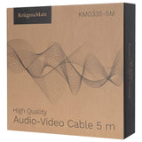 Kruger Matz Cablu Cablu Difuzor Kruger Matz KM0335-5M | Mufe Banana, Cupru 15AWG, 5m