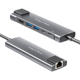 Kruger Matz ADAPTOR HUB USB TIP C HDMI/2X USB3.0/2X USB TIP C/RJ45