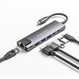 Kruger Matz ADAPTOR HUB USB TIP C HDMI/2X USB3.0/2X USB TIP C/RJ45