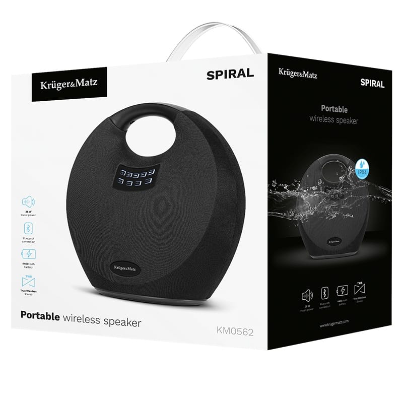Kruger Matz Boxa portabila Boxa Portabila Kruger Matz KM0562 | 36W, Wireless, Spiral