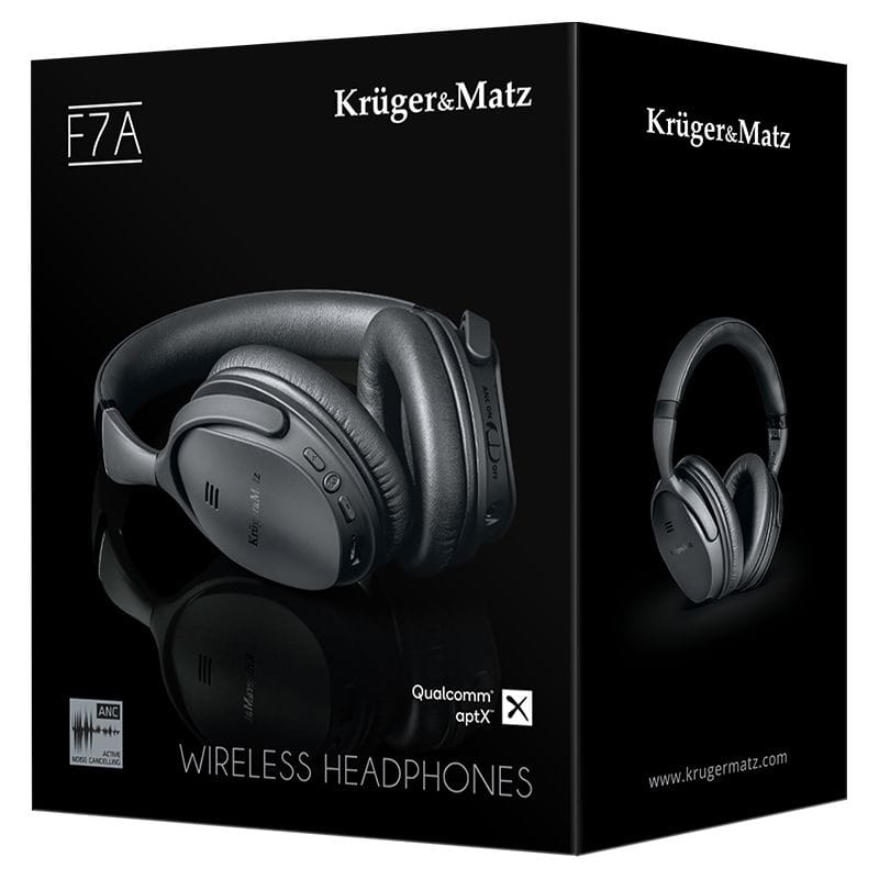 Kruger Matz Casti bluetooth Casti Bluetooth Kruger Matz KM0655 | ANC, Over-Ear, Negru