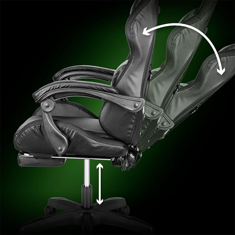 Kruger Matz SCAUN GAMING GX-150 NEGRU LED MASAJ KRUGER&MATZ