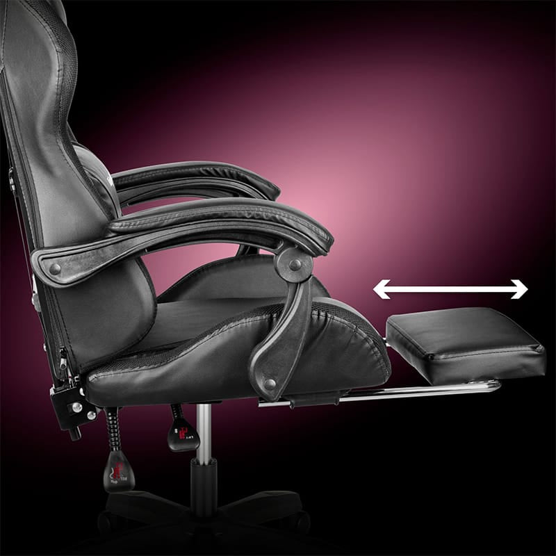 Kruger Matz SCAUN GAMING GX-150 NEGRU LED MASAJ KRUGER&MATZ