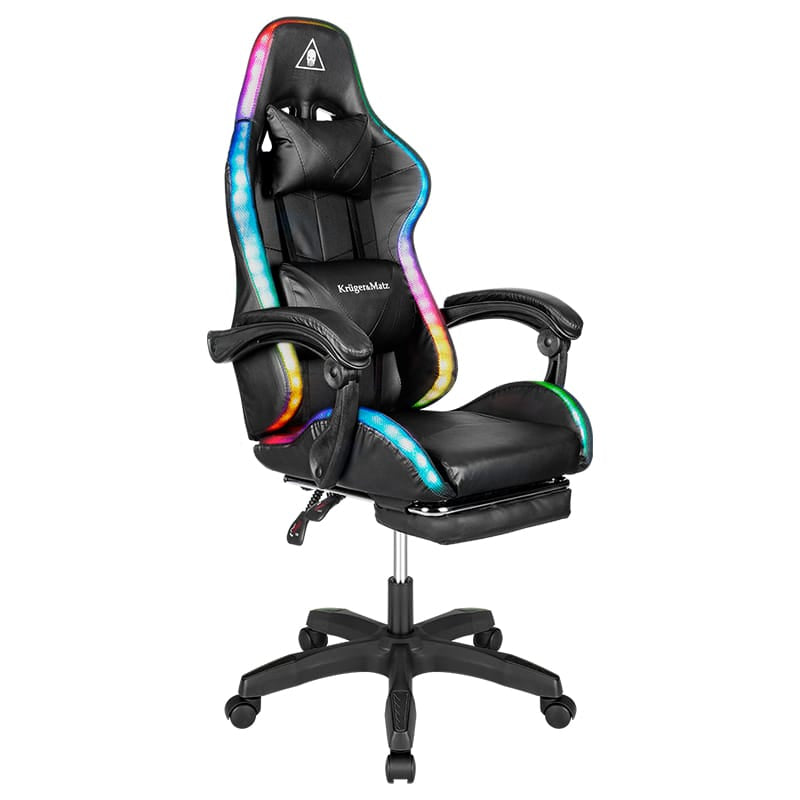 Kruger Matz SCAUN GAMING GX-150 NEGRU LED MASAJ KRUGER&MATZ