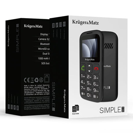 Kruger Matz TELEFON GSM SENIORI BUTON SOS KRUGER&MATZ