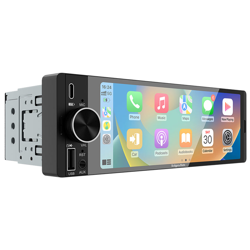 PLAYER AUTO 1 DIN 4X60W CARPLAY ANDROIDAUTO KRUGER&MATZ