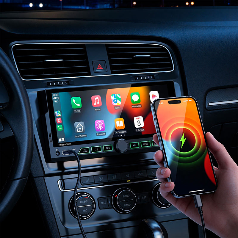 Player Auto Kruger&Matz KM2017 | 1 DIN, 4x60W, CarPlay, Android Auto