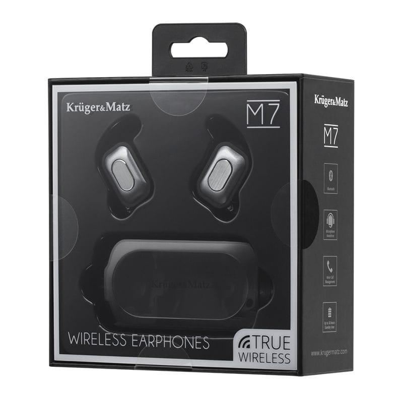 Kruger Matz Casti bluetooth Casti Kruger&Matz M7 KMPM7 | True Wireless, Bluetooth, In-Ear